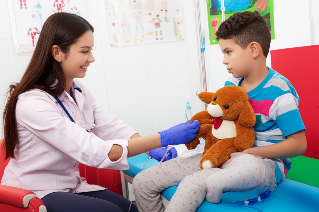 علاج طفلة مصابة بالسرطان